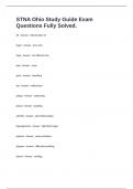 STNA Ohio Study Guide Exam Questions Fully Solved&period;