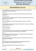 ORTHOPEDICS EXAM Questions with 100&percnt; Correct Answers 