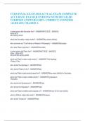 CCDS FINAL EXAM 2024 ACTUAL EXAM COMPLETE  ACCURATE EXAM QUESTIONS WITH DETAILED  VERIFIED ANSWERS &lpar;100&percnt; CORRECT ANSWERS&rpar;  &sol;ALREADY GRADED A