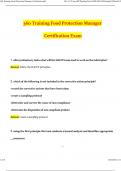 360 Training Food Protection Manager Certification Exam Latest &lpar;2024 &sol; 2025&rpar; Questions with Verified Answers&comma; 100&percnt; Guarantee Pass Score