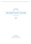 HESI EXIT RN 2021 V1 THIS DOCUMENT CONTAIN 160 questions that are answered to my best knowledge. I passed HESI EXIT RN with over 1000.