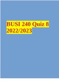 BUSI 240 Quiz 8 2022&sol;2023