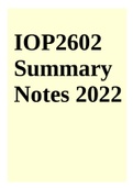 IOP2602 Summary Notes 2022
