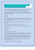 Endocrine Prep U Exam Essentials&colon;92 Your Complete Question Guide Correctly Answered