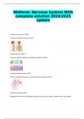 Midterm&colon; Nervous System With complete solution 2024&sol;2025 update