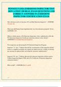 PENNSYLVANIA EMISSIONS INSPECTOR TEST  2025 LATEST 150 REAL EXAM QUESTIONS AND  CORRECT ANSWERS&sol; PA EMISSIONS  INSPECTOR CERTIFICATION EXAM 