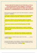 MASSACHUSETTS MPJE EXAM WITH 300&plus;ACTUAL  EXAM QUESTIONS AND CORRECT ANSWERS  LATEST 2025&sol; MASSACHUSETTS MPJE MULTISTATE  PHARMACY JURISPRUDENCE EXAM &lpar;BRAND NEW&excl;&rpar;