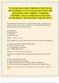 TX FOOD MANAGER CERTIFICATION EXAM  360 TRAINING ACTUAL EXAM 2025 WITH 1000  QUESTIONS AND CORRECT VERIFIED  ANSWERS &sol; TEXAS FOOD MANAGER TEST  LEARN2SERVE 360 TRAINING &lpar;BRAND NEW&excl;&rpar;