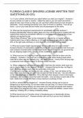 FLORIDA CLASS E DRIVERS LICENSE WRITTEN TEST QUESTIONS &lpar;50 Q-S&rpar;