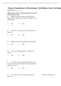 Complete Test Bank Talaros Foundations in Microbiology 11th Edition Chess Questions & Answers with rationales (Chapter 1-27)