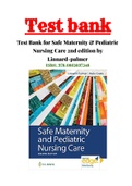 Test Bank for Safe Maternity & Pediatric Nursing Care 2nd edition by Linnard-palmer > 1- 38 Chapter | Complete Test bank Guide A+|ISBN-13:9780803697348