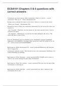 ECSA101 Chapters 5 & 6 questions with correct answers