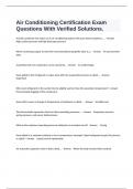  Air Conditioning Certification Exam Questions With Verified Solutions&period;