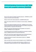 FFP2120 Building Construction MID TERM Exam with complete solutions 2024&lowbar;2025&period;