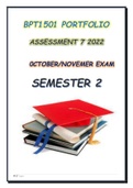 bpt1501 portfolio semester 2 due 11 November 2022 