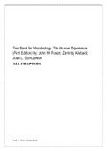 Test Bank for Microbiology The Human Experience  1st Edition By John W. Foster Zarrintaj Aliabadi Joan L. Slonczewski All chapters complete 