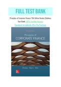 Principles of Corporate Finance 13th Edition Brealey Solutions with Question and Answers, From Chapter 1 to 33 