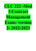 CLC 222 -Mod 3 Contract Management Exam- version 2- 2022-2023