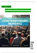 TEST BANK FOR ETHICS AND ISSUES IN CONTEMPORARY NURSING 3RD CANADIAN EDITION BURKHARDT