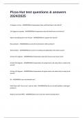 Pizza Hut test questions & answers 2024&sol;2025