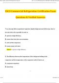 ESCO Light Commercial Refrigeration Exam &lpar;2026 &sol; 2027&rpar; Questions with Verified Answers&comma; 100&percnt; Guarantee Pass Score