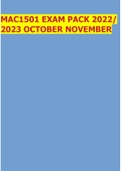 MAC1501 EXAM PACK 2022/ 2023 OCTOBER NOVEMBER