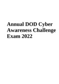 Annual DOD Cyber Awareness Challenge Exam 2022/2023