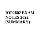 IOP2602 EXAM NOTES 2022 (SUMMARY)