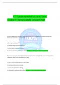 ATI Fundamentals Proctored Exam Graded A&plus; latest update October 2024