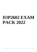 IOP2602 EXAM PACK 2022 | IOP2602 STUDY QUESTIONS FOR EXAM | IOP2602 Summary Notes 2022/2023 | IOP2602 EXAM NOTES 2022/2023 (SUMMARY)