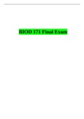 BIOD 171 Final Exam (Latest-2022)/ BIOD171 Final Exam / BIOD 171 Microbiology Final Exam: Essential Microbiology W/ Lab: Portage Learning |Verified Q & A|