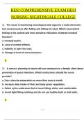 Hesi comprehensive exam hesi nursing nightingale college TEST QUESTIONS AND ANSWERS &lpar;2024&sol;2025&rpar; &lpar;VERIFIED ANSWERS&rpar;