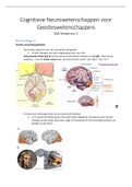 Aantekeningen colleges + artikelen voor Cognitieve Neurowetenschap Voor Geesteswetenschappen Tentamen 2 (TL2V14113)