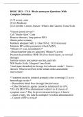RNSG 2432 - CVA &sol; Brain aneurysm Questions With Complete Solutions