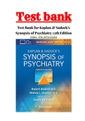 Test Bank for Kaplan & Sadock's Synopsis of Psychiatry 12th Edition 1- 35 Chapter| ISBN-13:9781975145569
