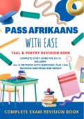 Pass Afrikaans with Ease Grade 11 IEB Poetry and Taal Exam Revision book