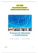 TEST BANK For Financial Markets and Institutions&comma; 8th Edition by Anthony Saunders&comma; Marcia Cornett&comma; All Chapters 1 - 25&comma; Complete Newest Version