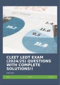 CLEET LEDT EXAM &lpar;2024&sol;25&rpar; QUESTIONS WITH COMPLETE SOLUTIONS&excl;&excl;