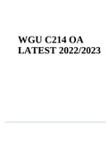 WGU C214 OA LATEST 2022/2023