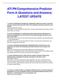 ATI PN Comprehensive Predictor Form A &vert;Questions and Answers&vert; LATEST UPDATE