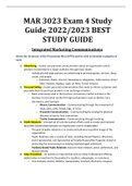 MAR 3023 Exam 4 Study Guide 2022/2023 BEST STUDY GUIDE 