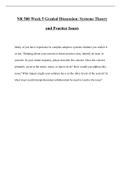 NR 500 Week 5 Graded Discussion&colon; Systems Theory and Practice Issues  