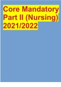 Core Mandatory Part II (Nursing) 2021/2022