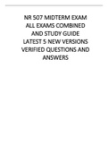 NR 507 MIDTERM EXAM ALL EXAMS COMBINED plus Study Guide LATEST 5 NEW VERSIONS VERIFIED QUESTIONS AND ANSWERS (2022-2023)
