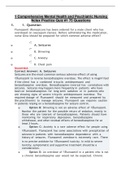 Nclex comprehensive mental health and psychiatric nursing practice quiz &num;1 75 questions