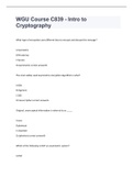 WGU Course C839 - Intro to Cryptography exam 2022&sol;2023
