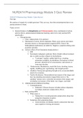 NUR2474 Pharmacology Module 3 Quiz Review