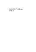 NURS6531 Final Exam review 2&period;