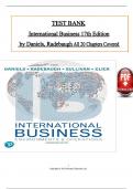 Test Bank - International Business&colon; Environments & Operations&comma; 17th Edition by Daniels&comma; Radebaugh & Sullivan&comma; All 20 Chapters Covered&comma; Verified Latest Edition