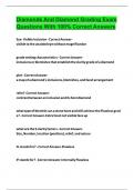 Diamonds And Diamond Grading Exam Questions With 100&percnt; Correct Answers 